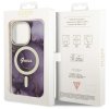 Guess GUHMP14LHTMRSU iPhone 14 Pro 6.1purpurowy/purple hardcase Golden Marble MagSafe
